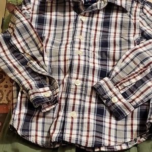 Boys 4/5T Long Sleeve Plaid Button outfit w/pants